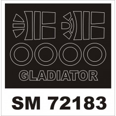 1/72 Gloster Gladiator Paint Mask for Sword kit (outside)