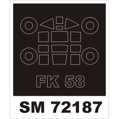 1/72 Koolhoven FK-58 Paint Mask for Azur kit (outside)