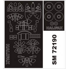 1/72 Handley Page Halifax Paint Mask for Revell kit (outside)