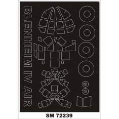 1/72 Bristol Blenheim IV Paint Mask for Airfix kit (outside)