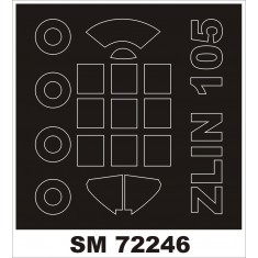 1/72 Zlin C-105 Paint Mask for KP Models kit (outside)