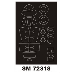1/72 de Havilland DH 100 Vampire Paint Masks for Special Hobby Kit (Outside)
