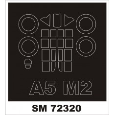 1/72 Mitsubishi A5M-2B Claude Paint Masks Paint Masks for Clear Prop Models (outside)