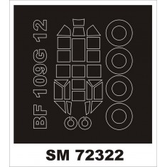 1/72 Messerschmitt Bf 109G-12 Paint Masks for AZ-Model kits (outside)