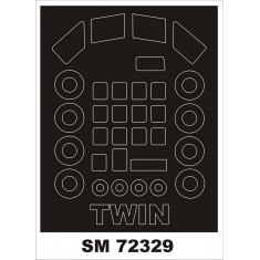 1/72 Scottish Aviation Twin Pioneer Paint Masks for Valom kits (outside)