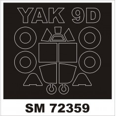 1/72 Yakovlev Yak-9D Masking for Zvezda kits (outside)