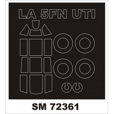 1/72 LA-5FN Uti Canopy & Wheels Paint Mask for KP Models