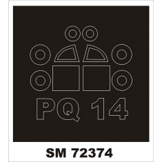 1/72 PQ-14 Canopy Masking for Fly Kit (Outside)