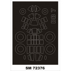 1/72 DB-7 Canopy Masking for Azur Kit (Outside)