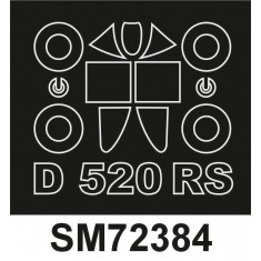 1/72 WWII French Dewoitine D.520 Canopy Paint Masks for RS Models