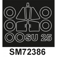 1/72 Sukhoi Su-25 Canopy Paint Masks for Zvezda kit