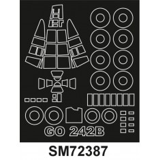 1/72 WWII German Gotha Go 242B Canopy Paint Masks for IBG kit