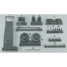 1/48 GMC CCKW 2.5t 6x6 Bumper Additional Canisters, Winch & Double Tyres for Tamiya kits