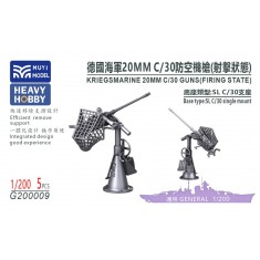 1/200 Kriegsmarine 20mm C/30 Guns (Firing Position) x5
