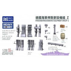 1/200 Kriegsmarine Bismarck Equipment Group Z x55