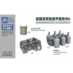 1/700 Kriegsmarine Deck Accessories Set B x34