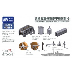 1/700 Kriegsmarine Bismarck Deck Accessories G x77