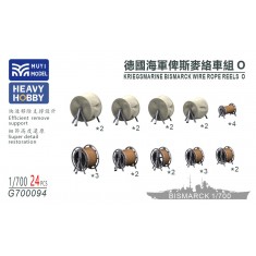 1/700 Kriegsmarine Bismarck Wire Rope Reels O x24