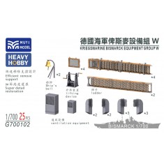 1/700 Kriegsmarine Bismarck Equipment Group W x25