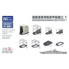 1/700 Kriegsmarine Bismarck Deck Hatch Y x28