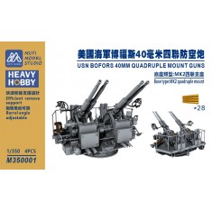 1/350 US Navy Quad 40mm Bofors Mounts x4