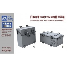 1/700 IJN Type 96 25mm AA Gun Ammunition Boxes (Types A & B) x72 (2 Different Styles)