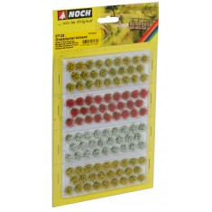 Grass Tufts "Flowering" (yellow, red, white, 104pcs, 6 mm)