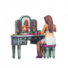 HO Scale Woman at the Dressing Table