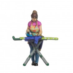 HO Scale Woman Ironing