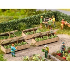 HO Scale Cold Frames with Lettuce