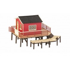 HO Scale Boat Hire Scene set (9.2cm x 7.3cm x 5.3cm)
