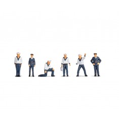 HO 1/87 Male Sailors (6 assembled and painted figures)