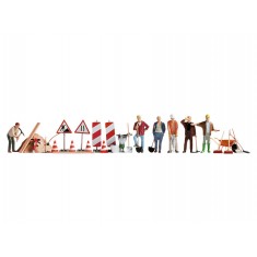 HO Scale Workers and Tools (6 figures)