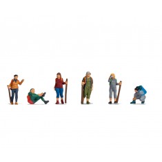 HO 1/87 Pilgrims (6 assembled and painted figures)