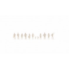 1/100 Standing People White Architecture Line