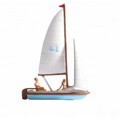 Summer Figures HO Sailing Boat (assembled and painted)