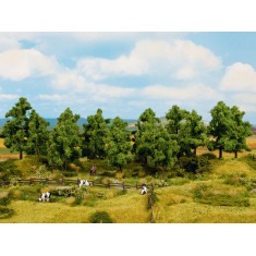 HO,TT Scale Deciduous Trees (8pcs, 100mm-140mm high)
