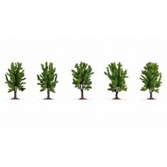 HO, TT, N, Z Scale Deciduous Trees (5pcs, approx. 8 cm high)