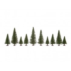 HO, TT Scale Fir Trees w/Planting Pin (25pcs, 5 - 14cm)