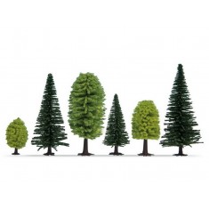 HO, TT Scale Mixed Forest (10pcs, 5 - 14cm)