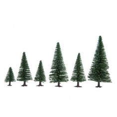 HO, TT Scale Model Fir Trees (10pcs, 5 - 14cm)