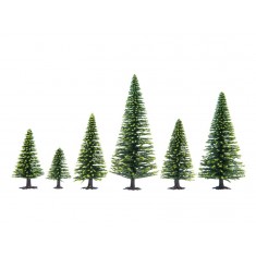 N, Z Scale Model Spruce Trees (10pcs, 3.5 - 9cm)