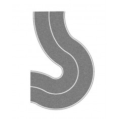 N Scale Federal Road Curve Grey (2pcs, each 4cm wide)
