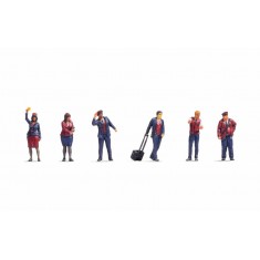N 1/160 Railway Officials (6 Full Colour 3D Printing Figures)