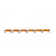 N Scale Benches (6pcs) Assembled and Painted Miniatures