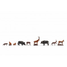 N Scale Forest Animals Assembled and Painted Miniatures