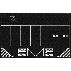 HO Scale Car Park Asphalt (2pcs, each 22 x 14 cm)