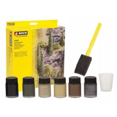 Nature Paints Set 6 Colour Concentrates (20ml each, 1 mixing cup, 1 sponge dabber)