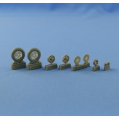 1/48 Wheels & Weighted Tyres for Messerschmitt Bf.109 B.C.E early ("Metzeler" tyres)