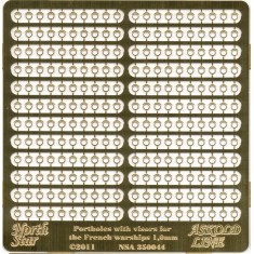 1/350 Porthole (sidescuttles) with Visors for the French Warships 1.0mm size